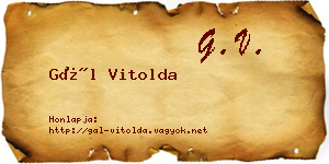 Gál Vitolda névjegykártya